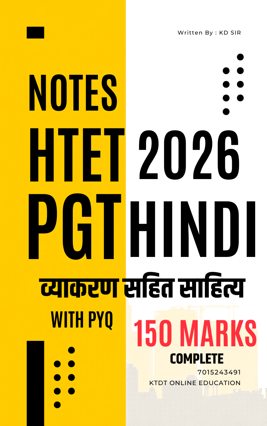 HTET PGT HINDI 150 MARKS COMPLETE